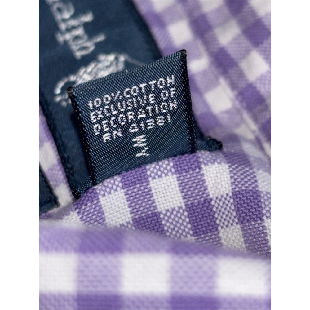 Polo Ralph Lauren Shirt Mens XLarge Purple Gingham Check Poplin Button Down - Picture 7 of 7